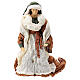 Holy Family set 3 pcs in terracotta and fabric 80 cm s3