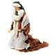 Holy Family set 3 pcs in terracotta and fabric 80 cm s6