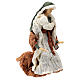 Holy Family set 3 pcs in terracotta and fabric 80 cm s9