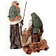 Holy Family set 3 pcs in terracotta and fabric 80 cm s11