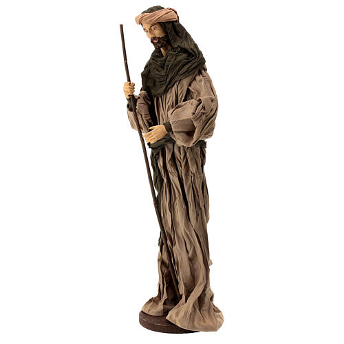 Statue für Krippe aus Terrakotta und Stoff, 50 cm 5