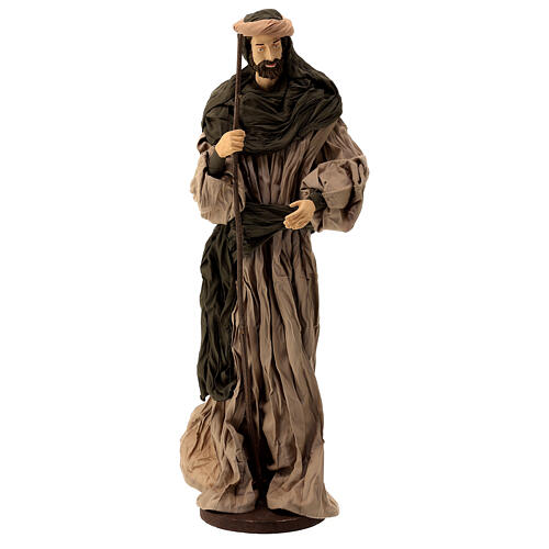 Statues en terre cuite et tissu Nativité 50 cm 3