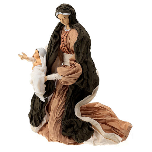 Figury z terakoty i tkaniny scena narodzin Jezusa 50 cm 4