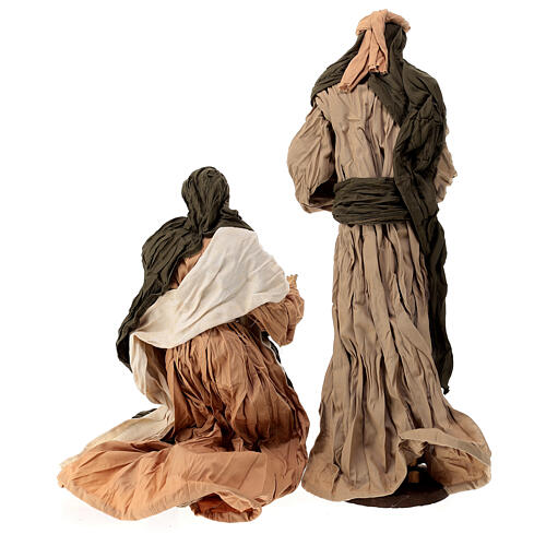 Figury z terakoty i tkaniny scena narodzin Jezusa 50 cm 8