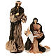 Holy Family in terracotta and fabric 50 cm s1