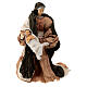 Holy Family in terracotta and fabric 50 cm s2