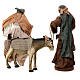 Natividade com burro de terracota e tecido 30 cm s8