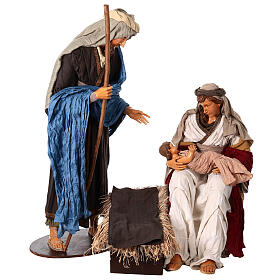 Life size statues of the Nativity 170 cm resin and fabric