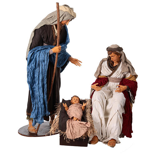 Life size statues of the Nativity 170 cm resin and fabric 5