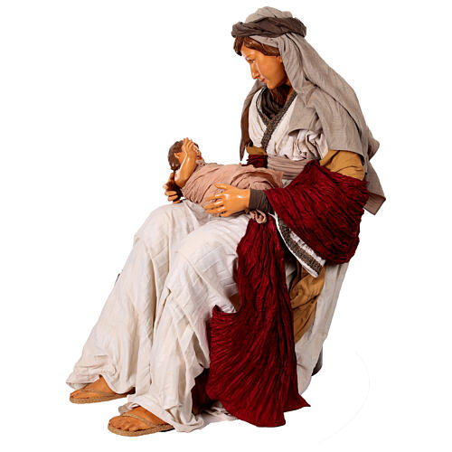 Life size statues of the Nativity 170 cm resin and fabric 11