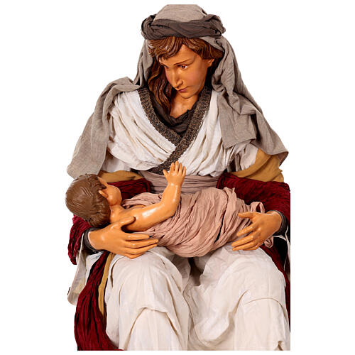 Life size statues of the Nativity 170 cm resin and fabric 14