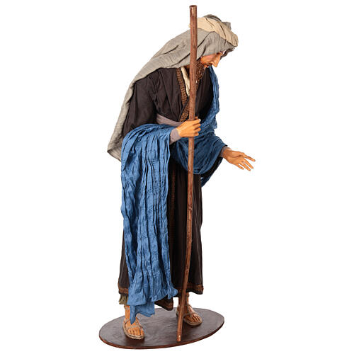 Life size statues of the Nativity 170 cm resin and fabric 15