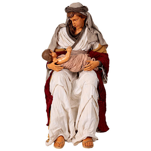 Life size statues of the Nativity 170 cm resin and fabric 16