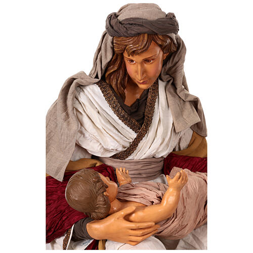 Life size statues of the Nativity 170 cm resin and fabric 17