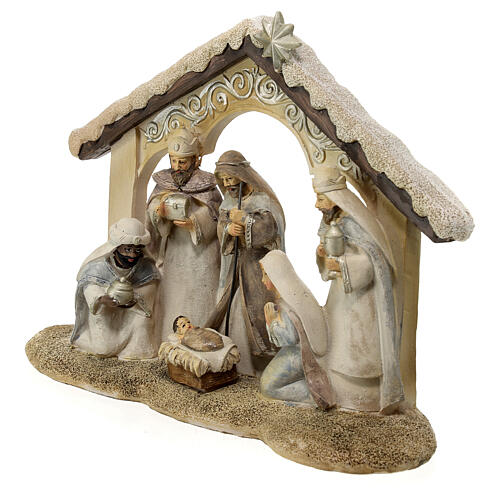 Natividad con Reyes Magos 20 cm resina 2