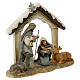 Nativity on a base with ox and donkey 20 cm s3