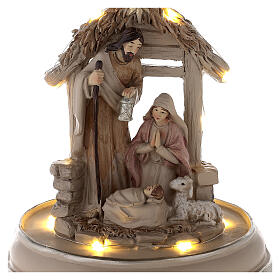 Natividad resina pintada luz led 25 cm