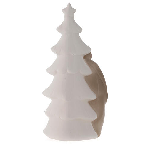 Porcelain Nativity with Christmas tree and light 23 cm 4