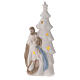 Porcelain Nativity with Christmas tree and light 23 cm s2