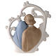 Holy Family statue with tree porcelain lighted 20 cm s4