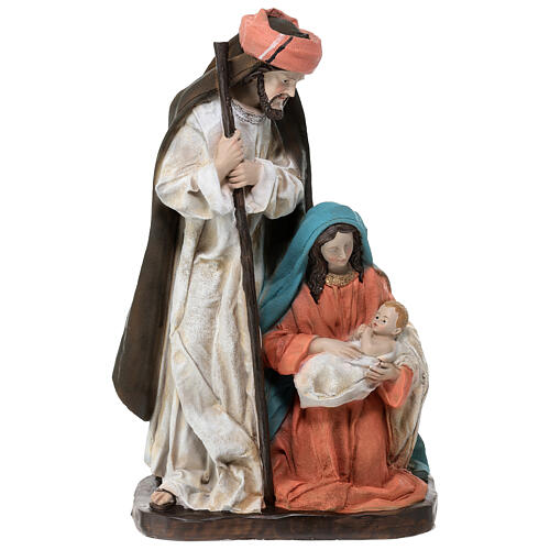 Nativity set on a base, 45 cm, painted resin 1