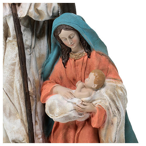 Natività presepe su base 45 cm resina colorata  2