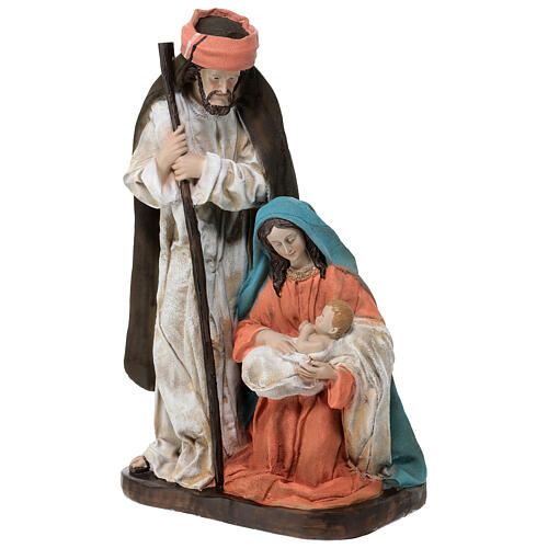 Natività presepe su base 45 cm resina colorata  3