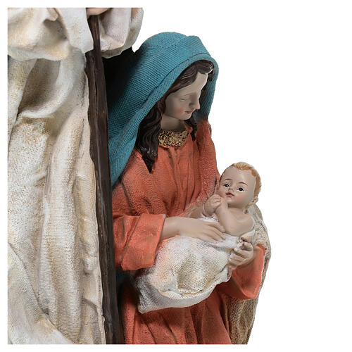 Natività presepe su base 45 cm resina colorata  4