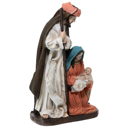 Natività presepe su base 45 cm resina colorata  5