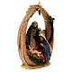 Natividad escena resina coloreada 10 cm 3 figuras 20x15 cm s4