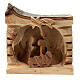 Nativity in a cave, olivewood, Holy Land, 2x2 in s1