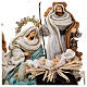 Krippe aus Harz und Stoff mit den heiligen drei Königen 4-teilig, 30 cm s2