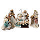 Nativity with Wise Men, resin and fabric, set of 4, 30 cm s1