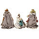 Nativity with Wise Men, resin and fabric, set of 4, 30 cm s10