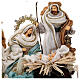 Natividad de resina y tela con reyes magos 4 piezas 30 cm s2