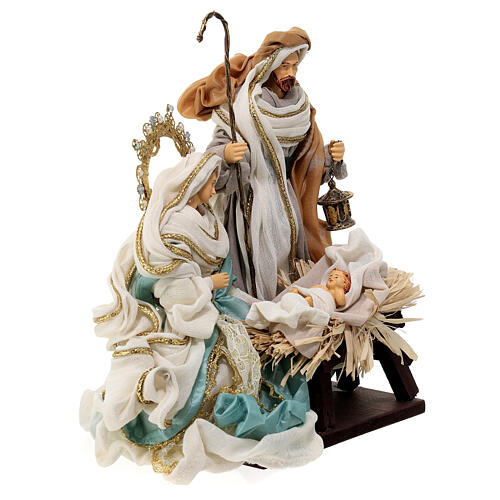 Natividade com reis magos resina e tecido 4 peças para presépio com figuras de 30 cm 7