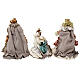 Natividade com reis magos resina e tecido 4 peças para presépio com figuras de 30 cm s10