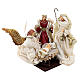 Nativity Scene of 30 cm, painted resin and burgundy and beige fabric s3