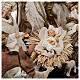 Nativité avec rois mages et ange résine et tissu base bois 30 cm s4