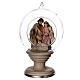 Holy Family in glass sphere with pedestal 20 cm s1