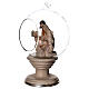 Holy Family in glass sphere with pedestal 20 cm s2