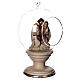 Holy Family in glass sphere with pedestal 20 cm s3