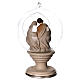 Holy Family in glass sphere with pedestal 20 cm s4