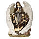 Sacra Famiglia angelo resina 30x20x10 cm s1