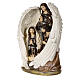 Sacra Famiglia angelo resina 30x20x10 cm s2