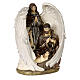 Sacra Famiglia angelo resina 30x20x10 cm s3