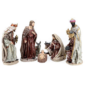 Resin Nativity with 8 figurines for Nativity Scene of 30 cm