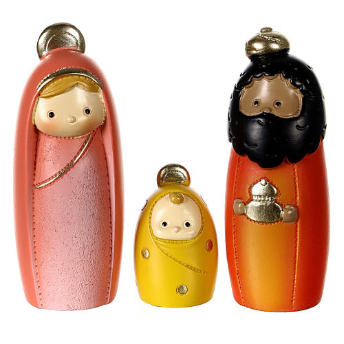 Presepe baby resina 8 pezzi oro 6 cm 2
