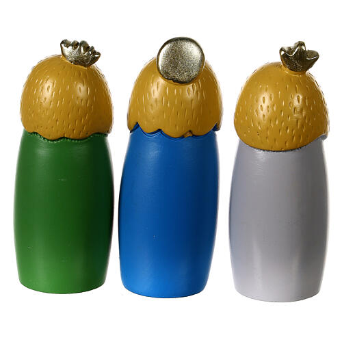 Presepe baby resina 8 pezzi oro 6 cm 6