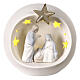 Nativity in a white ball with stars, porcelain, 5 in s1